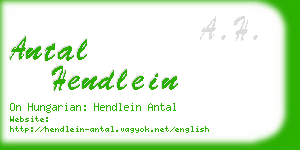 antal hendlein business card